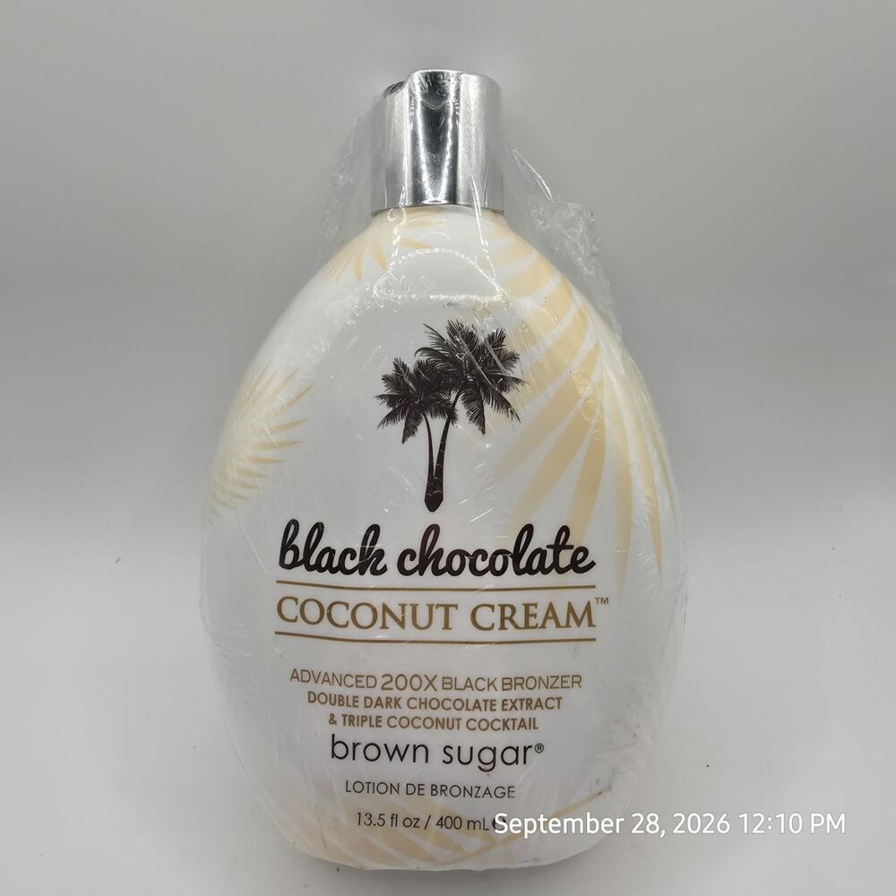 Brown Sugar BLACK CHOCOLATE Coconut Cream 200X Bronzer Tanning Bed Lotion 13.5oz